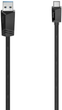 Kabel Hama USB Type-C M/M 1.5 m Black (4047443443946) - obraz 1