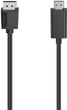 Кабель Hama Displayport - HDMI M/M 1.5 м Black (4047443444769) - зображення 1