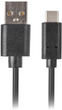 Kabel Lanberg USB Type-C - USB Type-A M/M 1 m Black (5901969434729) - obraz 1