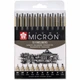 Набір лінерів 10 шт Pigma Micron Sakura для графіки та малювання (8712079459550) - зображення 1