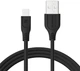Кабель Somostel USB Type-A - Lightning 3.1A 3 м Black (5902012967539) - зображення 1
