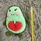 Игрушка мягкая авокадо с сердечком 20 см плюшевая подарок сувенир ручная работа - изображение 5