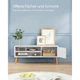 Тумба под телевизор 40 × 120 × 49 см белый - изображение 5