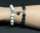 Парні браслети Камені з магнітами Black - White marble - зображення 3