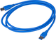 Kabel Akyga USB Type-A - USB Type-A M/M 1.8 m Blue (5901720132086) - obraz 2