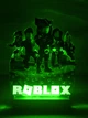 ВАВ! Детский ночник-светильник "Роблокс Roblox" с настройкой света (дизайн 25, черная подставка) - изображение 5