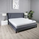 Кровать Frisco Мистери 2000х2150х1145 мм Серая (33520-1,8Mystery) - изображение 3