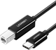 Kabel Ugreen US241 USB Type-C 2.0 to USB Type-B 2.0 Print Cable 2 m Black (6957303854462) - obraz 1