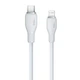 Кабель зарядки Baseus (P10355701221-00) (PD20W) (1.2M) для Type-C to Lightning/iP швидка зарядка для Тайп-с/Лайтнінг для Apple iPhone iPad силікон Білий - изображение 3