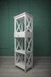 Етажерка з дерева HouseWood HW-31 біла 30x40x134см - зображення 1