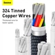 Кабель Baseus Type-C to Type-C Crystal Shine Series Fast Charging Data Cable |2m, 100W| чорний - зображення 8
