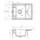 Мойка для кухни DEANTE гранитная Magnetic 640x500мм прямоугольная врезная с сифоном белая ZRM_A11A - изображение 2