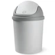 Ведро для мусора на 5л круглое MVM с крышкой 320x200x200мм пластик серое BIN-10 5L GRAY - изображение 1