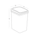 Ведро для мусора с крышкой 6 л пластиковое MVM BIN-04 6L GRAY - изображение 10