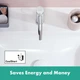 Cмеситель для умывальника однорычажный HANSGROHE Tecturis S EcoSmart+ хром латунь с донным клапаном 73302000 - изображение 4