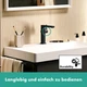 Cмеситель для умывальника однорычажный HANSGROHE Tecturis E CoolStart EcoSmart+ черный латунь с донным клапаном 73040670 - изображение 7