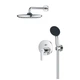 Душова система прихованого монтажу GROHE QuickFix Get із верхнім душем латунь хром 25292000 - зображення 4