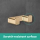 Крючок настенный двойной HANSGROHE AddStoris прямоугольный металлический бронза 41755140 - изображение 3