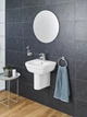Умивальник підвісний GROHE Euro Ceramic 450x396x150мм прямокутний білий 39324000 - зображення 5