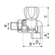 Кран радіаторний ITAL PPR кутовий 25х3/4" з американкою SQ-1036205 - зображення 2