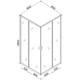 Кабина для душа BRAVO квадратная двухдверная без поддона ODRA 80N 80x80x180см матовый витраж 4мм профиль сатин 000019084 - изображение 2