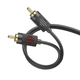 Аудіо-кабель тюльпан RCA на RCA Hoco red і white double lotus audio cable (1,5м). Black - зображення 7