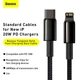 Кабель Baseus Type-C to Lightning Tungsten Gold Fast Charging Data Cable |1m, 20W| черный - изображение 4