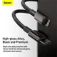 Кабель Baseus Type-C to Lightning Tungsten Gold Fast Charging Data Cable |1m, 20W| черный - изображение 6