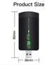 Двохдіапазонний USB Wi-Fi 5 (AC) 1300Mbps адаптер DERAPID 2.4/5GHz Wireless Lan Card Black UWA-2 (DE-AC1300M) - зображення 3