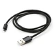 Дата кабель USB 2.0 AM to Micro 5P 1m nylon black Vinga (VCPDCMNB1BK) - зображення 5