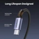 Кабель зарядный Ugreen Type-C 2.0 угловой для быстрой зарядки PD 1 м Black (US334) - изображение 8