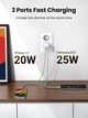 Мережевий зарядний пристрій Ugreen Nexode 45 W 2xUSB Type-C PD3.0 QC4.0 Charger Space White (CD294) - зображення 5