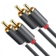Мультимедийный кабель UGREEN 2RCA to 2RCA Audio Cable 2 м Black (AV104) - изображение 1