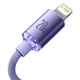 Кабель зарядный Baseus USB C - Lightning Crystal Shine Series 20 Вт 1.2 м Purple (CAJY000205) - изображение 7