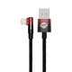 Кабель зарядный Baseus USB - Lightning MVP 2 угловой 2.4А 1 м Black/Red (CAVP000020) - изображение 2