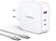 Зарядное устройство Ugreen GaN Fast Charger 140Вт with Cable White (CD289) - изображение 4