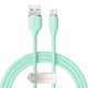 Кабель зарядний Baseus USB - Lightning Jelly 2.4A 2 м Green (CAGD000106) - зображення 1