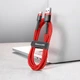 Кабель зарядний Baseus USB Type A — USB Type C Cafule QC3.0 2 A 3 м Red (CATKLF-U09) - зображення 5