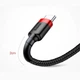 Кабель зарядний Baseus USB Type A — USB Type C Cafule нейлоновий кабель QC3.0 2A Black/Red 3 м (CATKLF-U91) - зображення 10