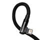 Кабель зарядный Baseus USB - Lightning MVP 2 угловой 2.4А 2 м Black (CAVP000101) - изображение 3