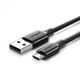 Кабель зарядный Ugreen USB - micro USB Cable Nickel Plating 2A 3 м Black (US289) - изображение 1
