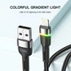 Кабель зарядный Essager USB - Lightning Colorful LED 2.4A USB Cable Fast Charging 1 м Black (EXCL-XCD01) - изображение 4
