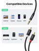 Кабель аудіо Ugreen 3.5 mm to 2RCA Audio Cable стерео Y-розгалужувач 2 м Black (AV116) - зображення 4