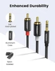Кабель аудіо Ugreen 3.5 mm to 2RCA Audio Cable стерео Y-розгалужувач 2 м Black (AV116) - зображення 5