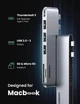 USB-концентратор UGREEN USB C хаб для MacBook MicroSD, USB тип C, SDXC, USB 3.0 Silver (CM251) - изображение 2