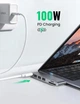 USB-концентратор UGREEN USB C хаб для MacBook MicroSD, USB тип C, SDXC, USB 3.0 Silver (CM251) - изображение 6