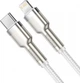 Кабель зарядный Lightning Baseus Cafule Metal Type-C to Lightning PD 20W 2 м White (CATLJK-B02) - изображение 2