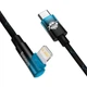 Кабель зарядный Lightning Baseus Type-C to Lightning MVP угловой 20W 1 м Black/Blue (CAVP000221) - изображение 2