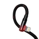 Кабель зарядный Lightning Baseus Type-C to Lightning MVP угловой 20W 1 м Black/Red (CAVP000220) - изображение 4