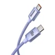 Кабель зарядний Baseus USB Type-C to Type-C USB C Crystal Shine Series 100 Вт 2 м Purple (CAJY000705) - зображення 2